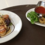 Fried Calamari & Scallops.